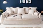 HEAVEN 3er 202cm Leinen Sofa beige