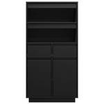 Highboard DE2398 Schwarz - Massivholz - 40 x 117 x 60 cm