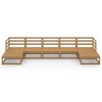 Garten-Lounge-Set (7-teilig) 3009736-1 Braun - Massivholz - Holzart/Dekor - 70 x 30 x 70 cm