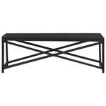 Banc de jardin 3000274 Noir - Métal - Polyrotin - 120 x 43 x 40 cm