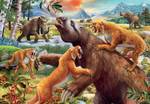 2x24 p Puzzle - und Dinosaurier Mammuts