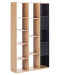 Bücherregal BANGOR Schwarz - Braun - Holzwerkstoff - 99 x 175 x 26 cm