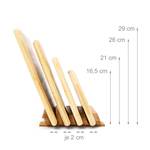 Schneidebrett Bambus 4er Set mit Ständer Braun - Bambus - 44 x 2 x 30 cm
