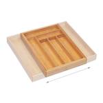 Ausziehbarer Besteckkasten aus Bambus Braun - Bambus - Holzwerkstoff - 33 x 5 x 46 cm