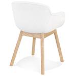 Fauteuil MOUTOU Blanc - Bois massif - 59 x 80 x 54 cm