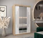 Armoire à portes coulissantes york 1 Imitation chêne de Sonoma - Blanc - Largeur : 120 cm - 2 porte