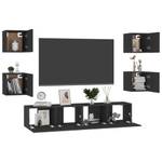 TV-Schrank 6er Set D923 Schwarz - Tiefe: 80 cm