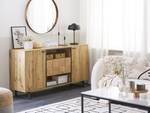 Sideboard BOISO Schwarz - Braun - Holzwerkstoff - 158 x 89 x 40 cm