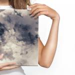 Leinwandbild Abstrakt Wolken Nebel 30 x 20 x 20 cm