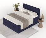 Boxspringbett Shay Marineblau - Breite: 200 cm - H2