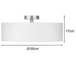 脴 Deckenlampe Wei脽 Stoff 60cm