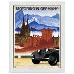 Bilderrahmen Poster Motoring in Germany Weiß