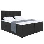 Boxspringbett Nils Schwarz - Breite: 160 cm - H3