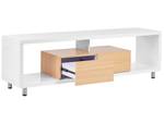 Meuble TV KNOX Marron - Blanc - Bois manufacturé - 159 x 50 x 39 cm