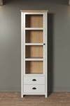 Vitrine Landside Gris - En partie en bois massif - 65 x 201 x 41 cm