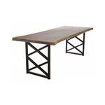 Table en bois de suar patiné Gris - Bois manufacturé - 200 x 76 x 70 cm