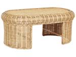 Gartentisch LIVADEIA Blau - Rattan - 96 x 40 x 60 cm