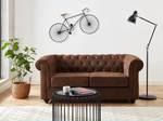 Sofa CHESTERFIELD Braun - Textil - 88 x 72 x 168 cm