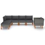 Garten-Sofa-Set (7-teilig) 3011728-4 Grau