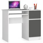 Bureau d'ordinateur Piksel droit CLP Gris - Blanc