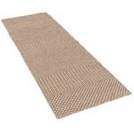 Natur Teppich Läufer Wolle Rana  Meliert Beige - 70 x 240 cm