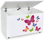 Coffre à jouets XXL  Papillons Bois manufacturé - 40 x 46 x 71 cm