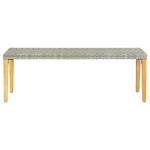 Banc de jardin 299539 Gris - Polyrotin - Bois/Imitation - 80 x 40 x 40 cm