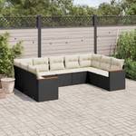 Gartensitzgruppe K610(9-tlg) Schwarz - Massivholz - 69 x 62 x 62 cm