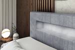 Boxspringbett - ORGOL Grau - Breite: 200 cm - H4