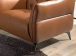 Gepolsterter Sessel aus braunem Leder Braun - Echtleder - Textil - 103 x 77 x 95 cm