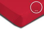 Spannbettlaken Jersey rot 200 x 200 cm Rot - Textil - 200 x 25 x 200 cm