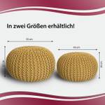 Pouf Sitzpouf Bodenkissen Strickhocker Gelb