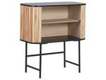 Sideboard CARNEY Schwarz - Braun - Massivholz - 80 x 87 x 40 cm