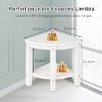 Tabouret Salle de Bain BA7860WH Blanc - Matière plastique - 33 x 44 x 33 cm