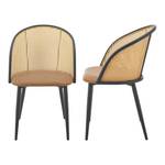 Lot de 2 chaises Gagnef Marron - Métal - 56 x 82 x 55 cm