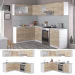 Cuisine en angle Rick 26329 Marron - Blanc - Bois manufacturé - 167 x 82 x 60 cm