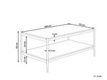 Table basse AVOCA Noir - Marron - Bois manufacturé - 100 x 45 x 52 cm