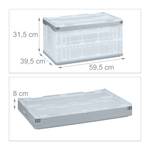 8 x Transparente Transportbox mit Deckel Grau - Kunststoff - 60 x 32 x 40 cm