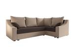 Ecksofa ONTARI-PLUS Beige - Braun - Ecke davorstehend rechts