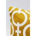 Coussin Catena Chain Jaune - Textile - 50 x 50 x 5 cm