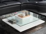 Table basse ISANIA Blanc - Verre - 100 x 38 x 100 cm