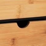 Schubladenbox mit 3 Fächern Schwarz - Braun - Bambus - Holzwerkstoff - 17 x 28 x 22 cm