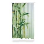 Duschvorhang Bambus in Grün Grün - Weiß - Kunststoff - Textil - 180 x 200 x 4 cm