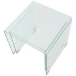 Nesting-Tisch(2er Set) 244191 Glas - 42 x 42 x 42 cm