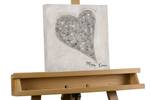 Elastic Acrylbild handgemalt Heart