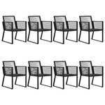 Garten-Essgruppe (9-teilig) 3060218 Schwarz - Polyrattan - 90 x 74 x 190 cm