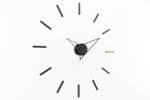 Horloge murale design THE MINIMALIST. Noir - Bois manufacturé - 80 x 80 x 1 cm