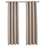 Rideau(lot de 2) 299291 Beige - Hauteur : 175 cm