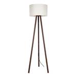 Lampadaire Keynes effet noyer / crème Marron - Textile - 37 x 136 x 37 cm