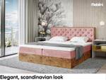 Boxspringbett Lofty 3 Rosé - Breite: 189 cm - H3